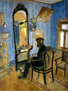 Marc Chagall Painting - El tío Zussi La barbería contemporánea Marc Chagall
